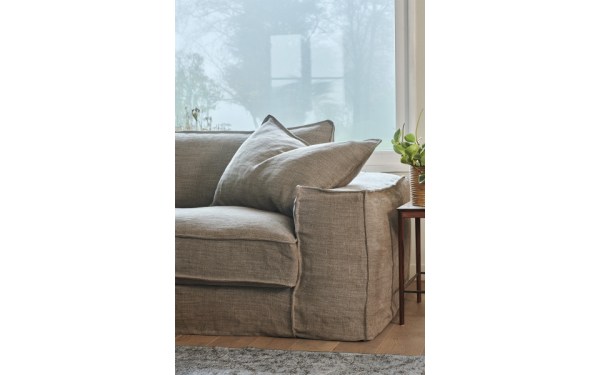 Canapé 3 places Cologne 223 cm - Déhoussable - Home Spirit - Structure en hêtre et assise Plumtex_1