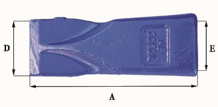 Dents de godet adaptables Feurst AF 3252 L - 3,3 kg - Dimensions précises_1