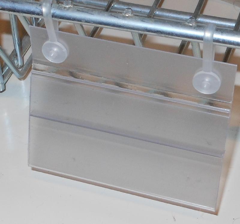 Porte étiquette 40 x 80 pour panier fil - Blanc crème RAL 9001_1