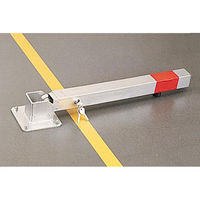 Poteau bloc parking rabattable - fermeture automatique Mottez B320P - tube zingué 45mm avec serrure canon européen_1