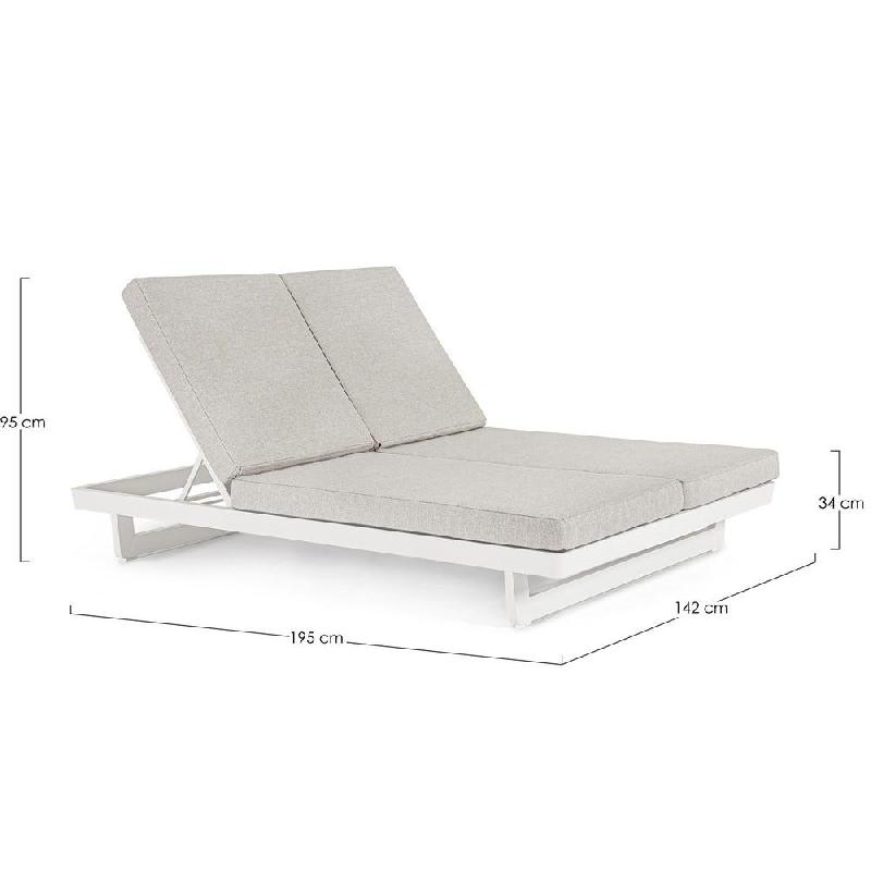 Bain de soleil double inclinable Infin blanc WG20 142 x 195 x 95 cm_1