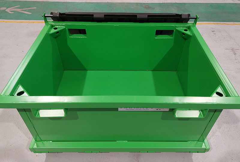 Benne à fond ouvrant 400 l avec couvercle_1