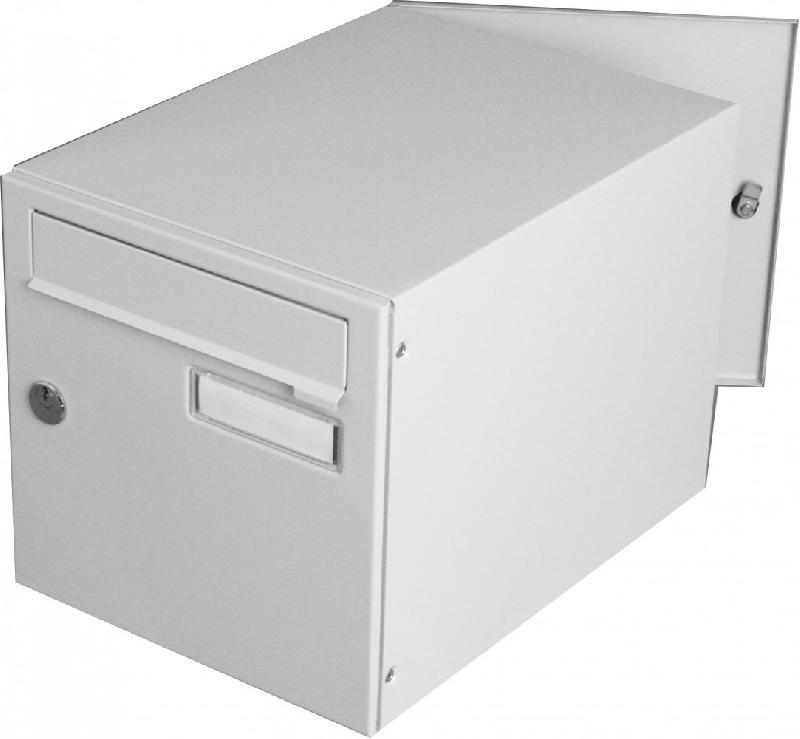 Boîte aux lettres normalisée 2 portes extérieur RENZ - acier gris brillant - antieffraction et homologuée La Poste_1