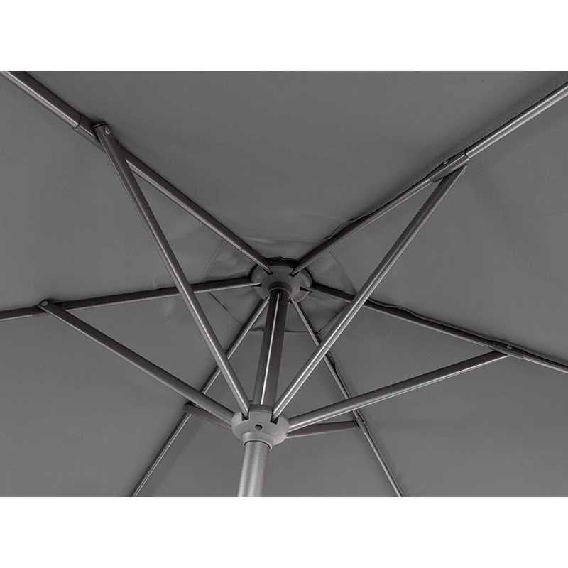 Parasol droit havana ø230 cm – MTF – toile anthracite avec manivelle – 2naz0195_1