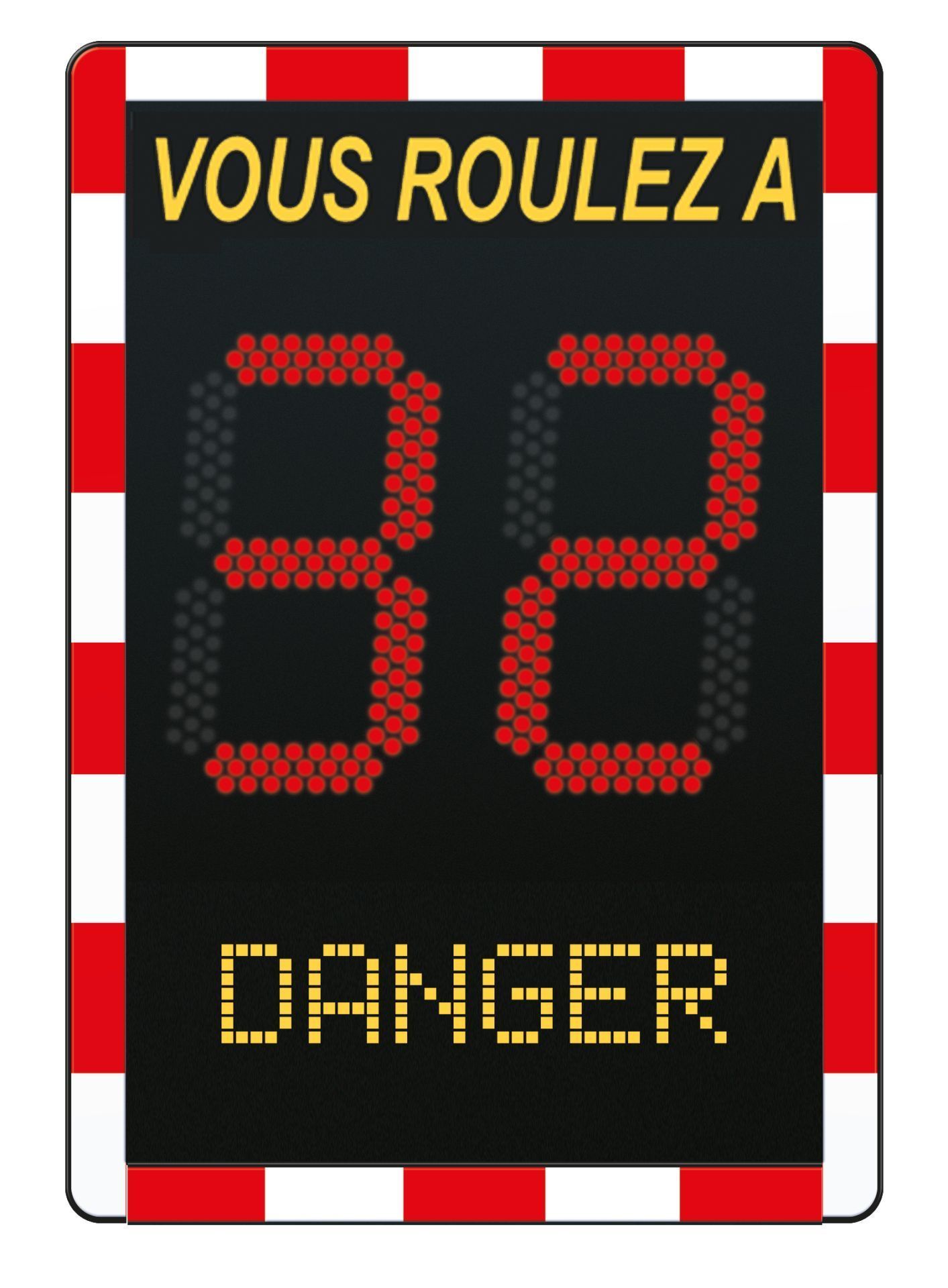 Radar pédagogique solaire Viasis Lite - 3 couleurs d'affichage, 2 textes, écran LED haute visibilité_1