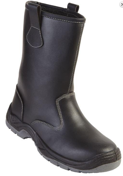 Bottes de sécurité pour le froid - cuir imperméable et fourrure isolante - Noir - 39 - Réf. 973220_1