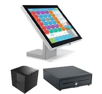 Pack caisse tactile Yuno Evolution - normes NF525 - écran 15,1'' - tiroir caisse 3S 430-24V - imprimante thermique ODP 333_1