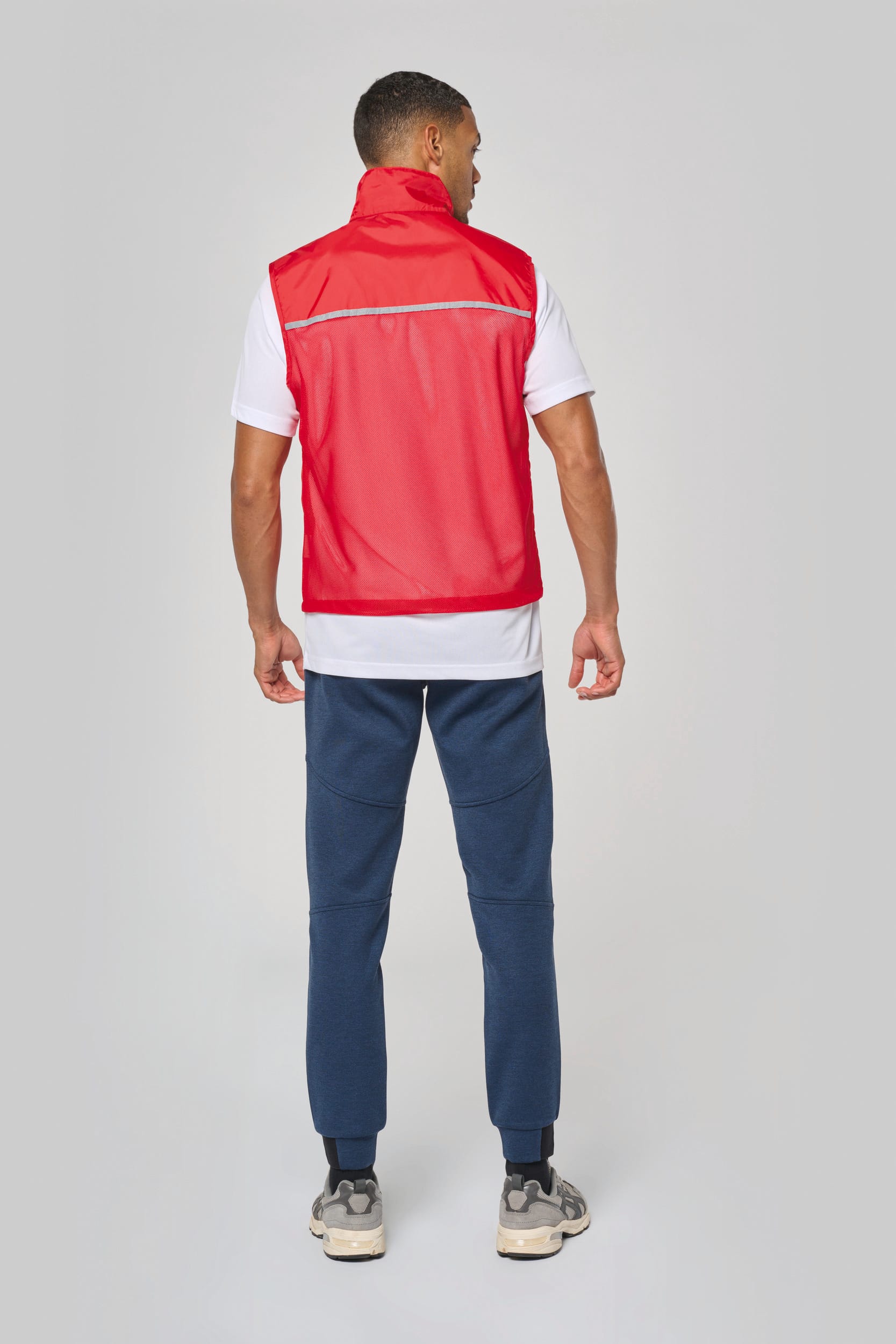 Runner - gilet d'entraînement unisexe avec dos en filet et bandes auto-réfléchissantes - Réf: PA234_1