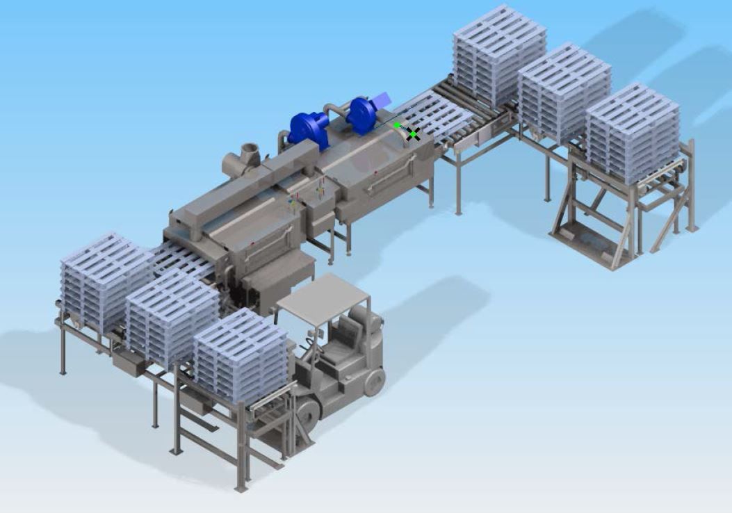 Tunnels de lavage de palettes - laveuses industrielles alimentaires - cipab - 50 à 300 palettes/heure_1