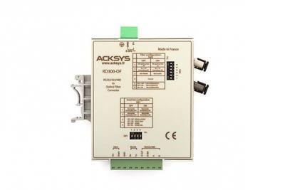 Convertisseur de média : RS232/422/485  FO multimode (silice, connectique ST), format rail din - Référence: RD300-OF_1
