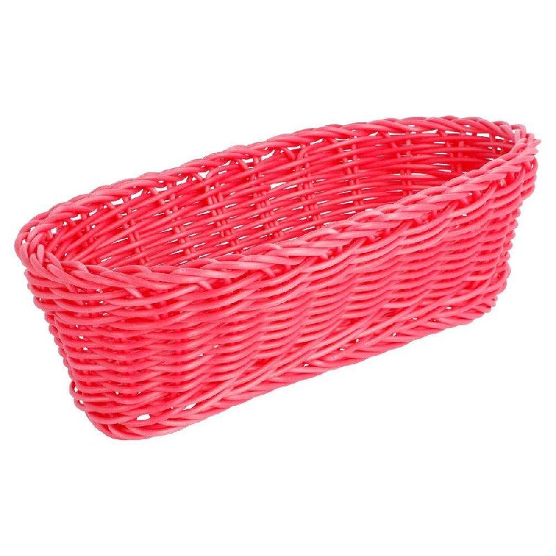 Corbeille effet osier 23x9x8cm polypropylène fuchsia - par 12_1