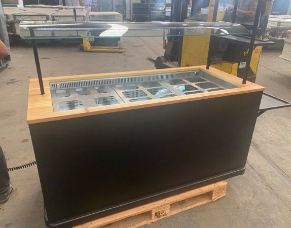 Saladette à poser - Salad bar avec éclairage LED - Froid positif 0 + 10 degrés - Occasion très bon état_1