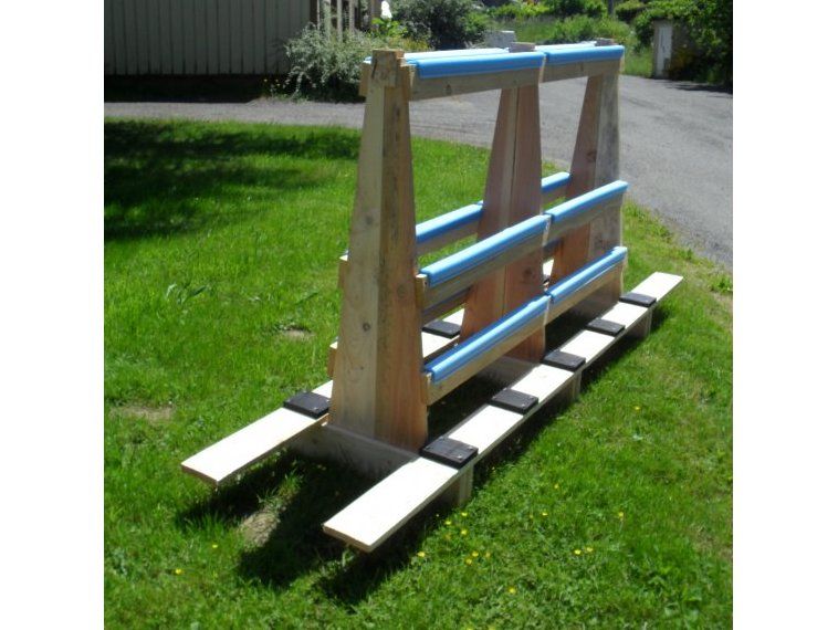 Chevalets de manutention - EBS Services - bois avec calage en mousse et protections_1