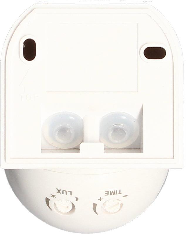 Détecteur IR saillie présence et crépusculaire blanc - 400W max - IP54 - champ de détection 180° sur 10m_1