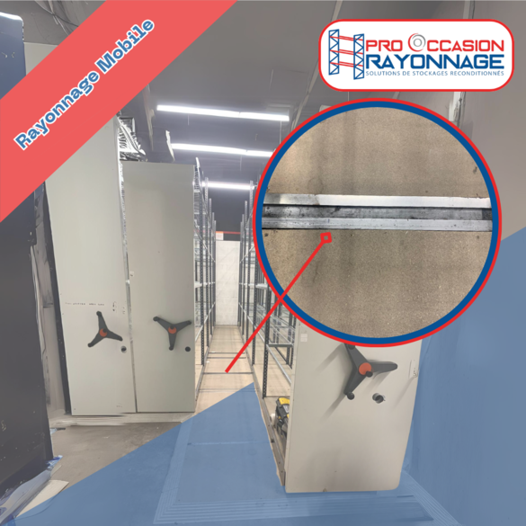 Étagère mobile - 3 rangées - 20 571mm de longueur totale - Lot 2_1