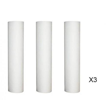 Lot de 3 cartouches anti-sédiments 20 microns - Polypropylène pour porte-filtre 9-3/4 - 10 pouces_1