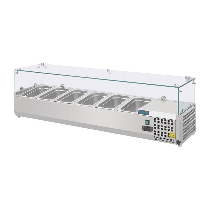 Saladette réfrigérée pour comptoir à pizza Série G 6x GN 1/4 AB090 Polar_1