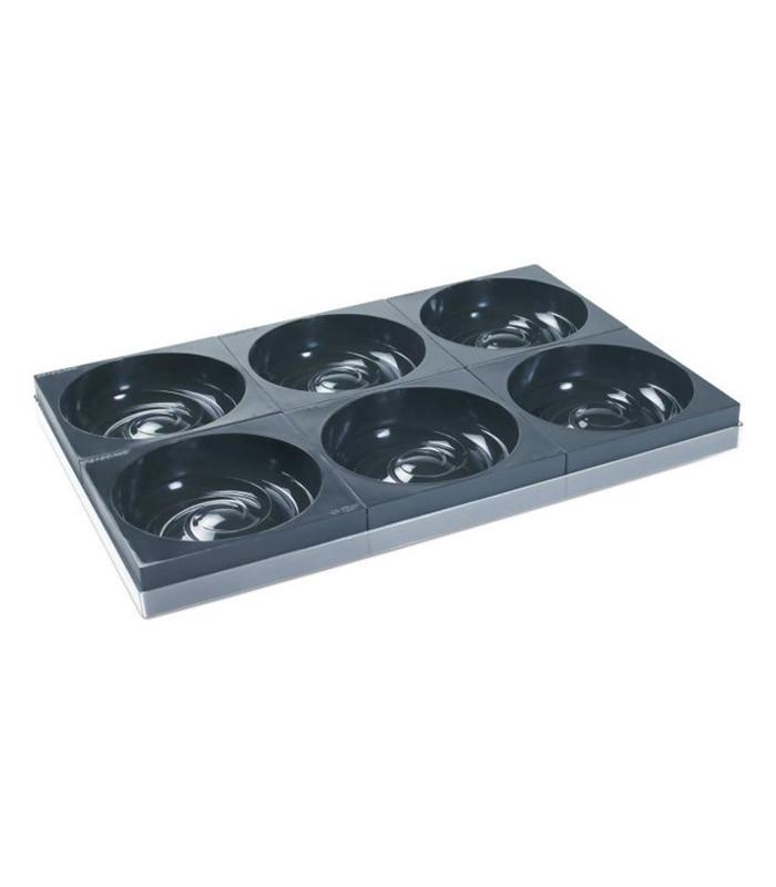 Spirale - Moules en silicone Pavocake Pavoni Italia - Lot de 6 avec plateau_1