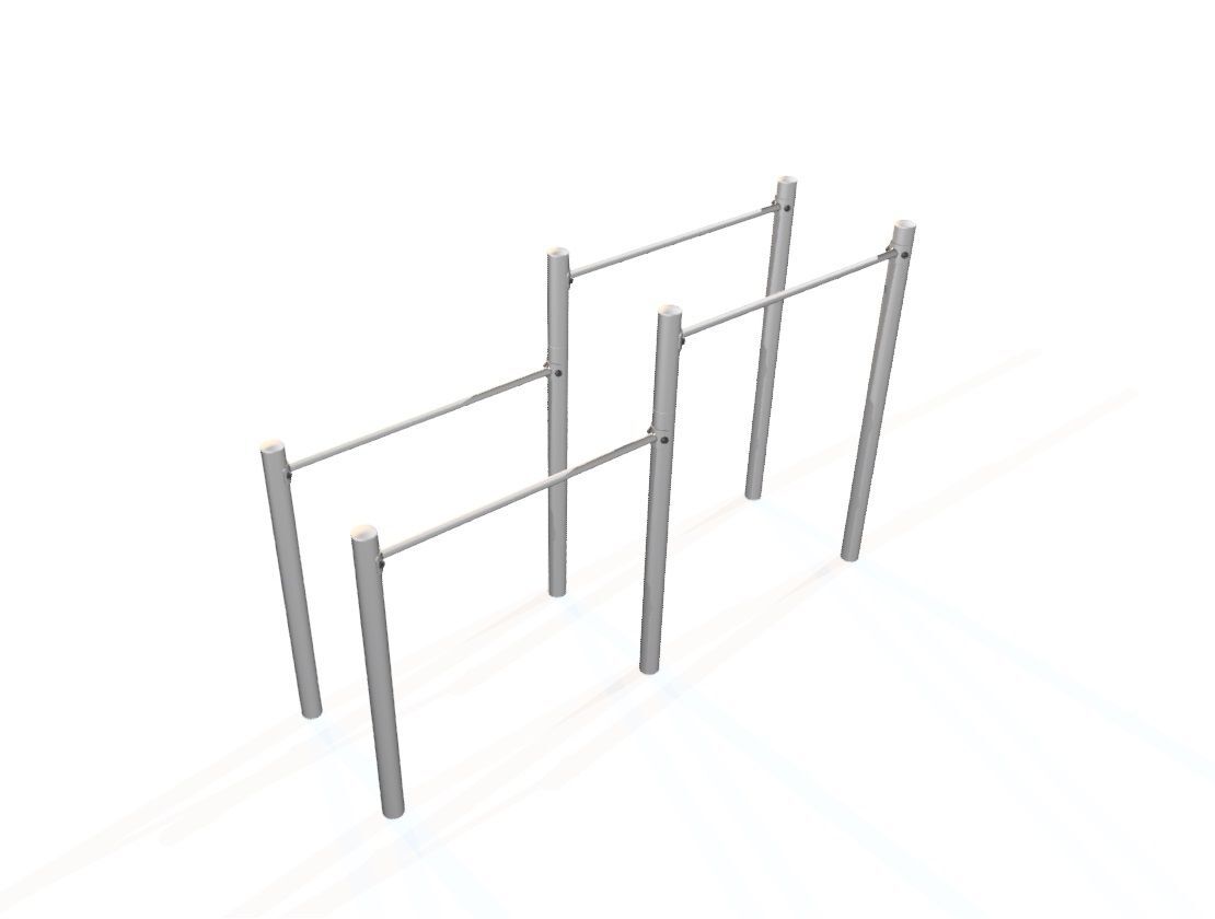 Station double dips en acier inoxydable - Référence SDBPR2 - Conforme NF EN 16630 : 2015 - Construction solide pour espace sportif extérieur_1