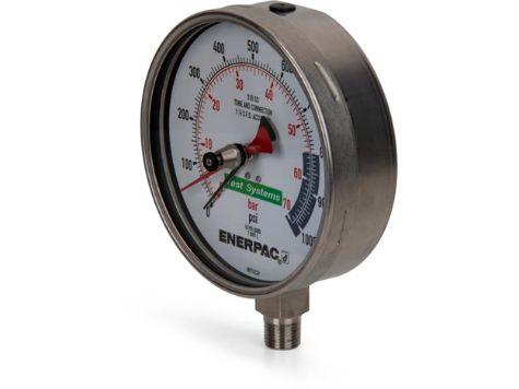 T6001L, Manomètres pour tests, 162 mm Face, Acier allié, 70 bar pression maximale_1