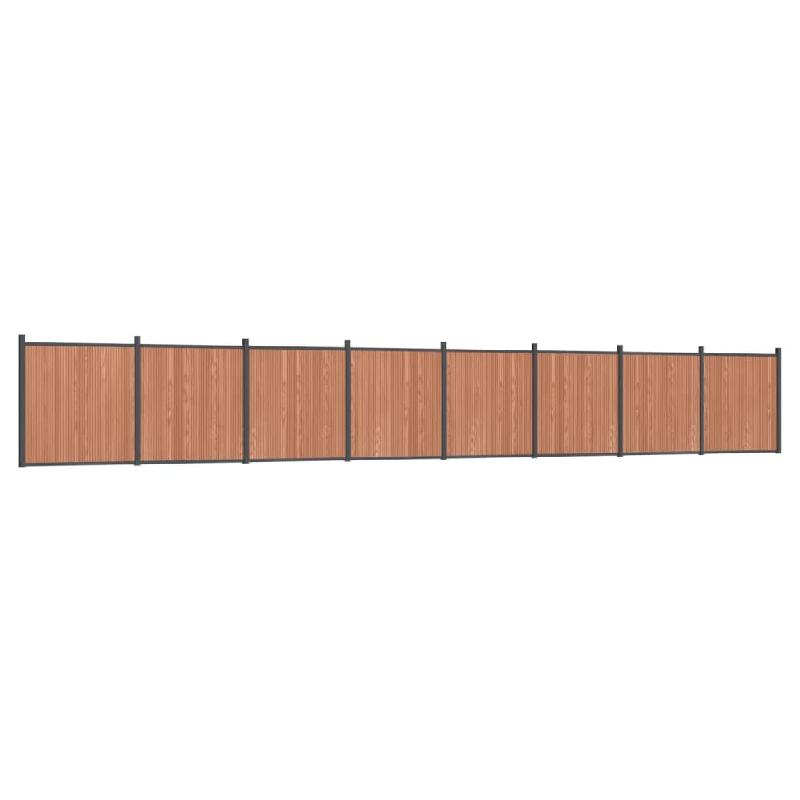 Vidaxl panneau de clôture marron 1391x186 cm wpc 3282805_1