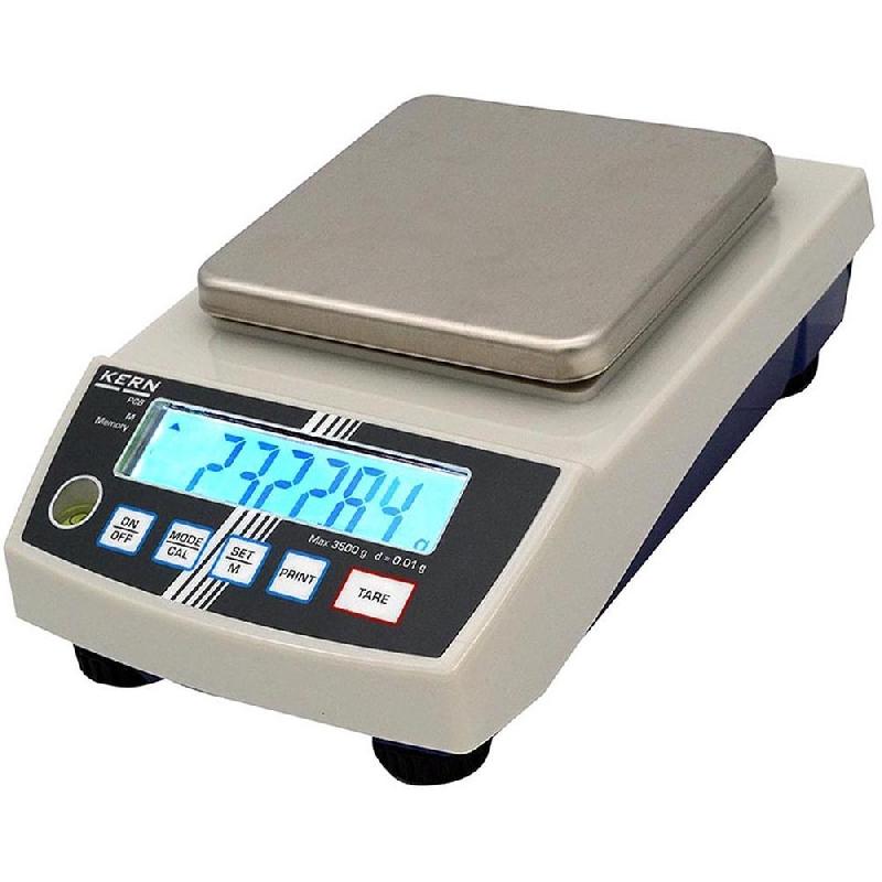 Balance de précision 0,01 g - KERN® - capacité 3,5 kg avec plateau inox carré 130 mm_1