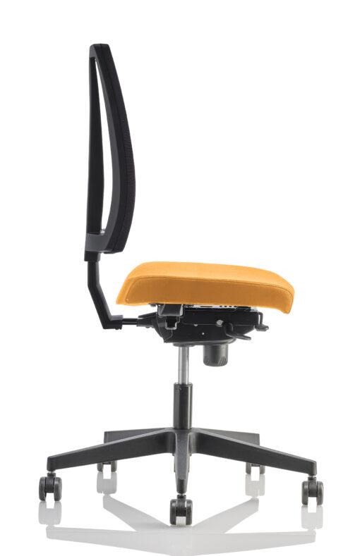 Fauteuil de bureau ergonomique neuf AIRSIT noir avec accoudoirs - pivotant, réglage synchronisé, accoudoirs 2D_1