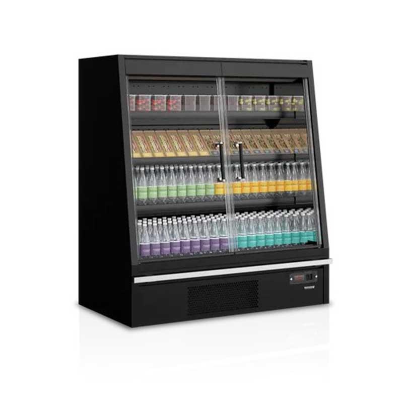 Vitrine réfrigérée murale pour supermarché 360 L | Tefcold - Galaxy GPL14FGD-Black_1