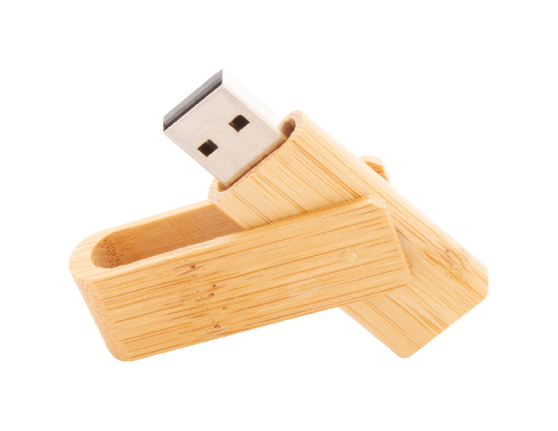 Clé USB Twist - boîtier bambou - 16/32 Go - USB 2.0 - boîte en papier kraft_1