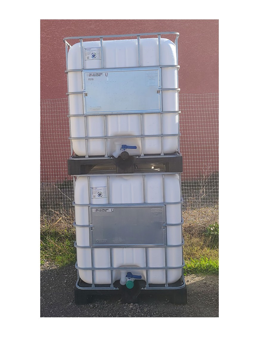 Citerne 1000 L rénovée - Blanche opaque - Non alimentaire - Référence C1000PB/RE_1