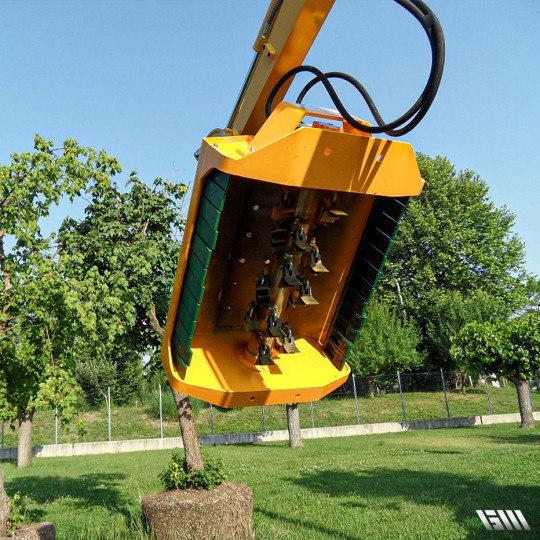 Débroussailleuse renforcée Série DA - Série lourde pour mini-pelle de 2 à 7 tonnes - Largeur 640mm à 1100mm - GHEDINI ATTACHMENTS_1