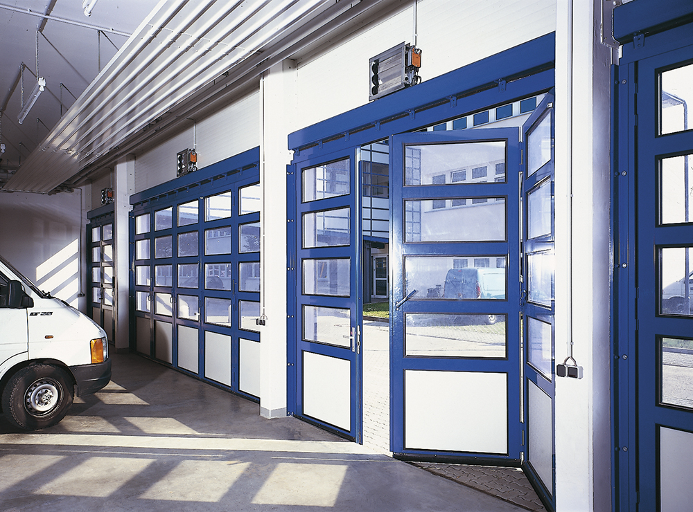 Porte pliante industrielle afs / accordéon / vitrée / en verre / 5000 x 5000 mm_1