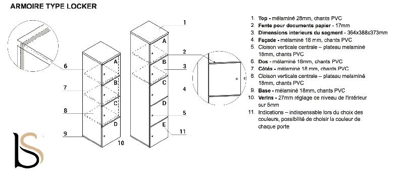 Casiers de rangement - MDD - Électronique, 20 cases_1