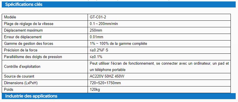 Testeur d'élastique de compresse complète pour textile - Gester - GT-C01-2 - poids 120 kg_1