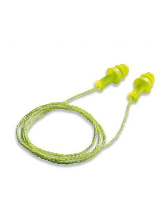 Bouchons d'oreilles réutilisables avec cordon et boîtier plastique - bou0003 - Atténuation 27 dB - Norme EN 352-2_1