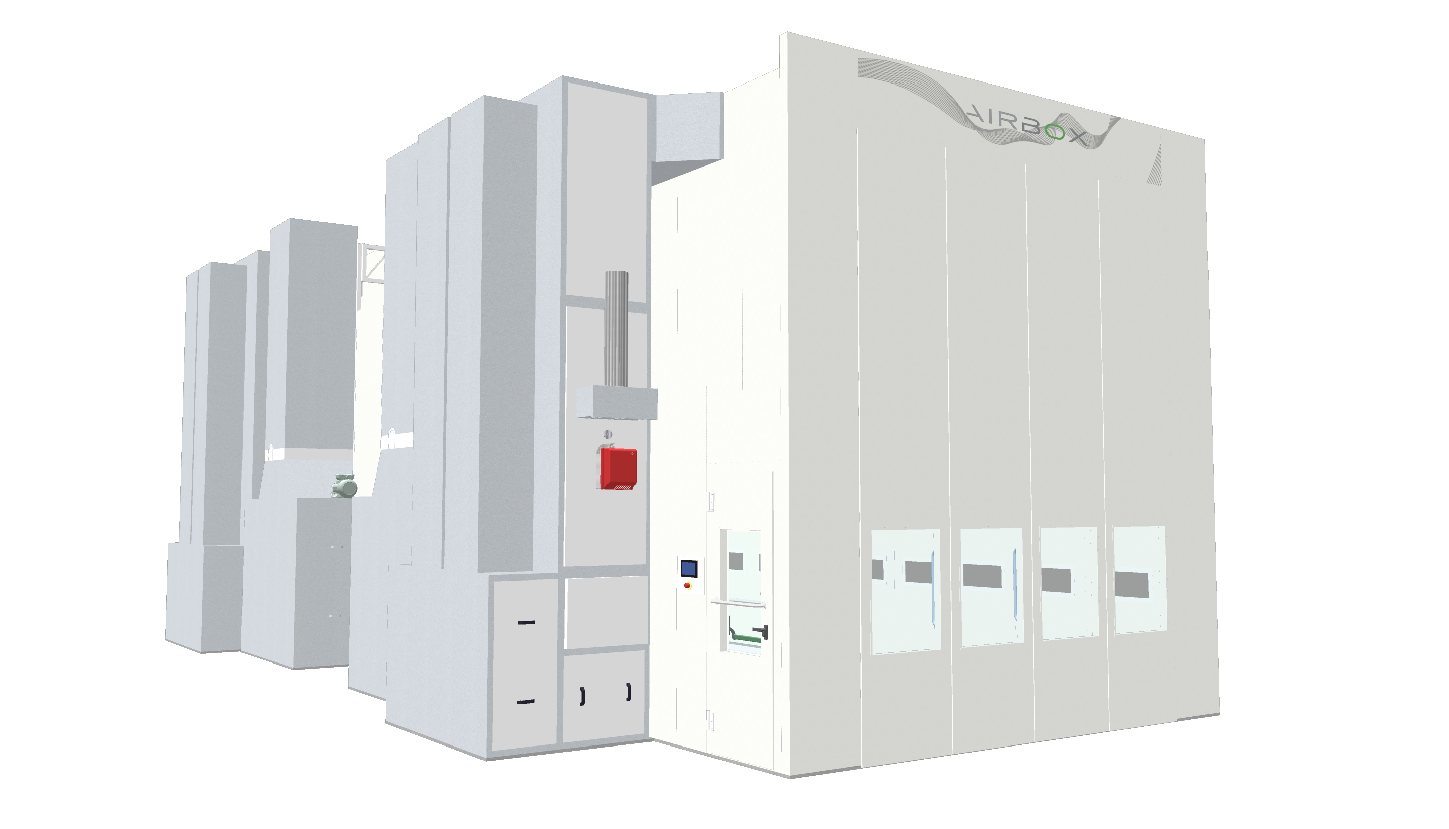 Cabine de peinture fermée pour poids-lourds - pistolage et étuvage - éclairage LED ATEX - ventilateur ILKE_0