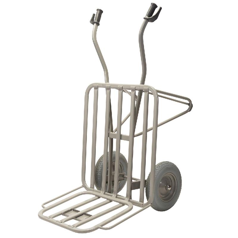 Chariot de transport professionnel - acier robuste - 27,8kg - roues pneumatiques ou increvables - Matador_1