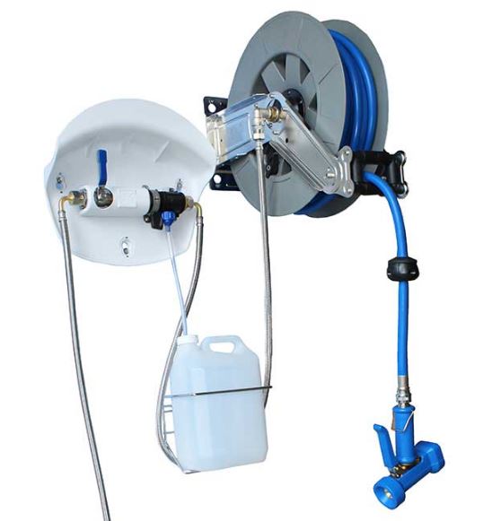 Poste d’hygiène HACCP EVOCHEM - idéal pour nettoyage et désinfection - 20m - pistolet anti-choc_1