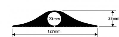 Protège câbles 1 canal Ø maxi 23 mm - VOLGA 1x23_1