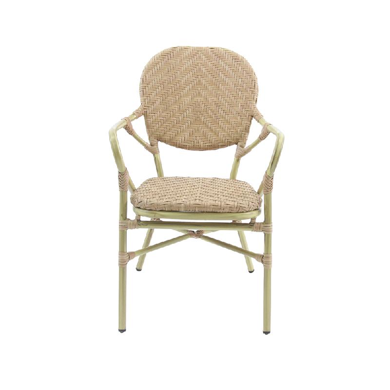 Tango - Fauteuil de bistrot en rotin synthétique bambou-naturel_1
