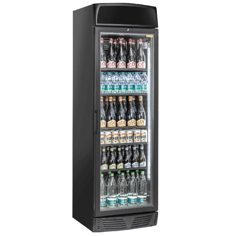 Armoire à boissons noire 1 porte 350 L - avec canopy | Coolhead - TKG390CB_1