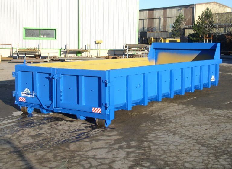 Benne pour travaux publics - Matex - Écartement 1060 mm, IPN 180, porte arrière deux vantaux_1