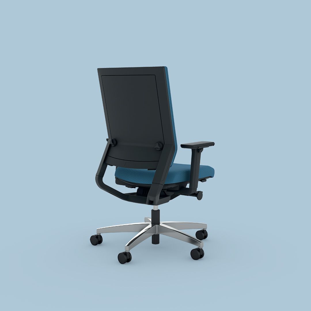 Impulse Too - Fauteuil de bureau ergonomique - dossier capitonné avec coque arrière en noir - Viasit Bürositzmöbel GmbH_1