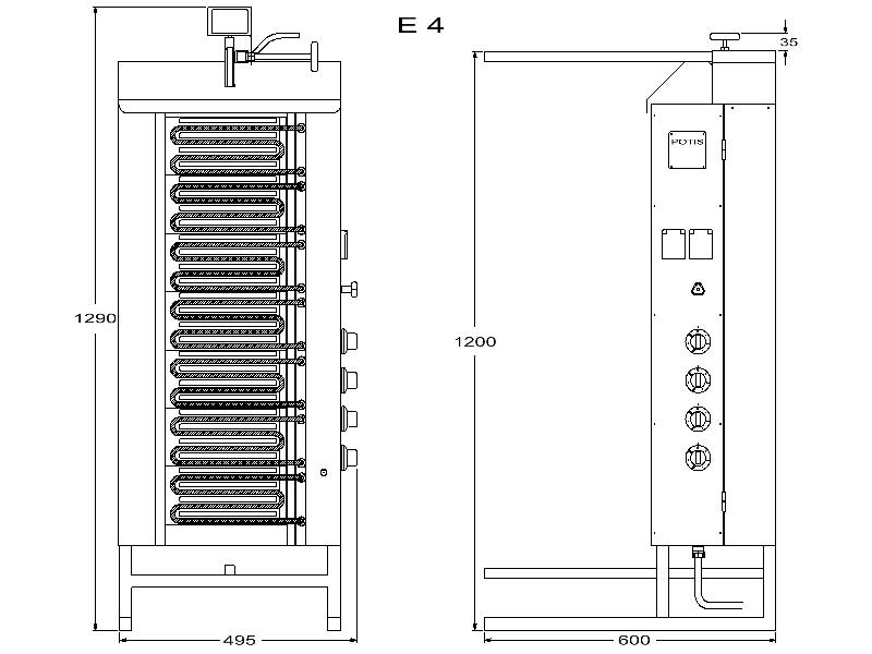 Machine électrique à kebab E4 POTIS_1