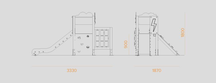 PKC0 - Structures de jeux combinées Novatilu - Antidérapant 21 mm - Bois, plastique et métal résistants_1