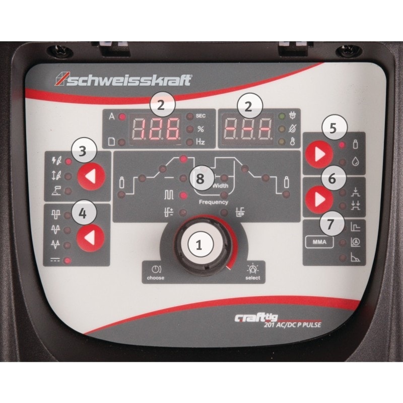 Poste à souder Schweisskraft 201 AC/DC P PULSE Set 2 - DC TIG Inverter avec accessoires inclus_1