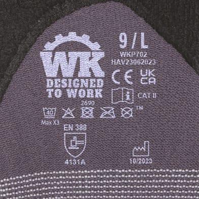 Gants de manutention lourde WKP702 - Normes EN ISO 21420 et EN388:2016 - Picots nitrile et finition surjet élastique_1