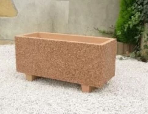 Jardinière rectangulaire Ramses en béton armé - autostable avec option antigraffiti_1