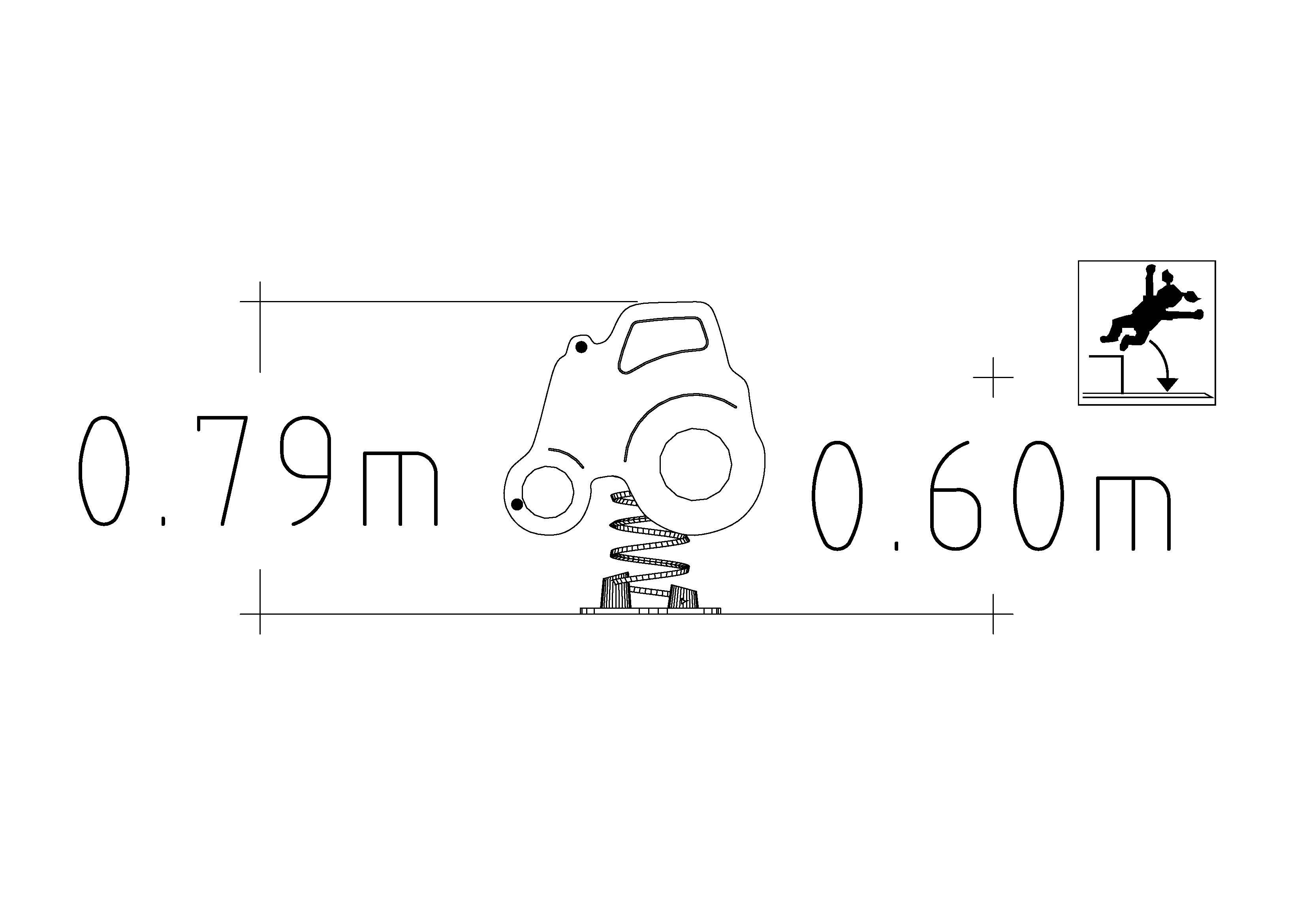 Jeu sur ressort Grolly 1 place - réf 8044730 - Vert - Fondation à enterrer - Hags_1