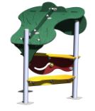 Maisonnette inox PE avec banc - Gamme Microparc MAZI02PE - Structures de jeux à thèmes - CREA Equipements_1